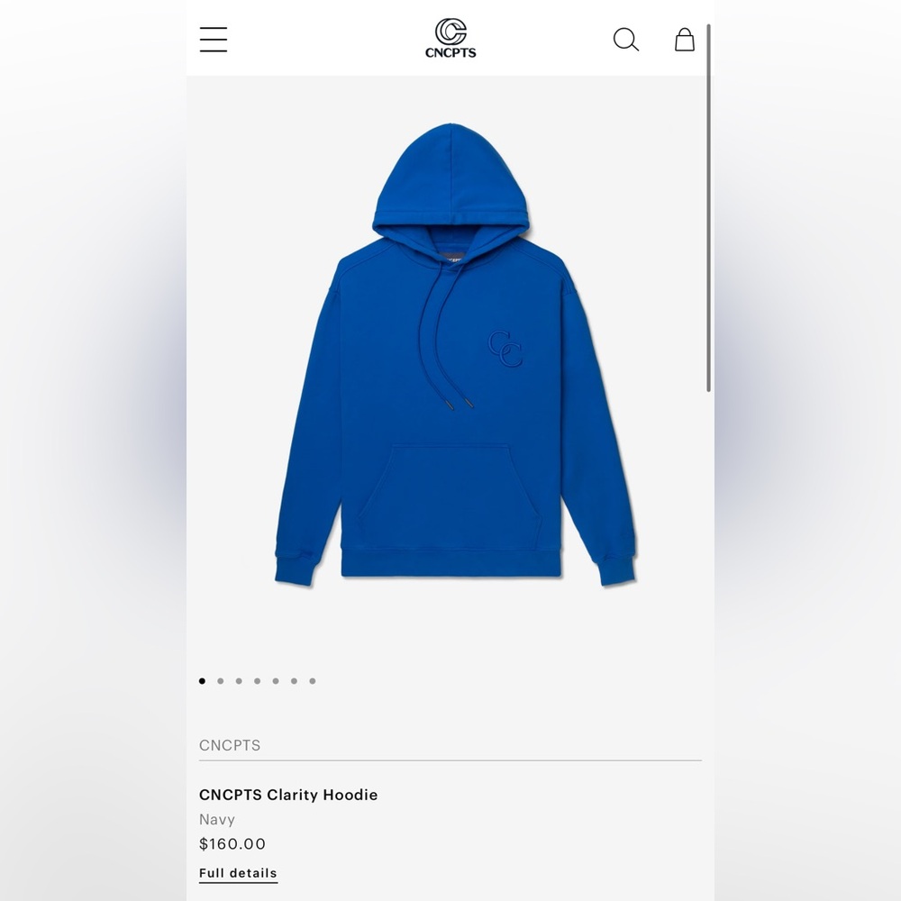 Concepts CNCPTS Men’s Blue Clarity Hoodie - Picture 8 of 8